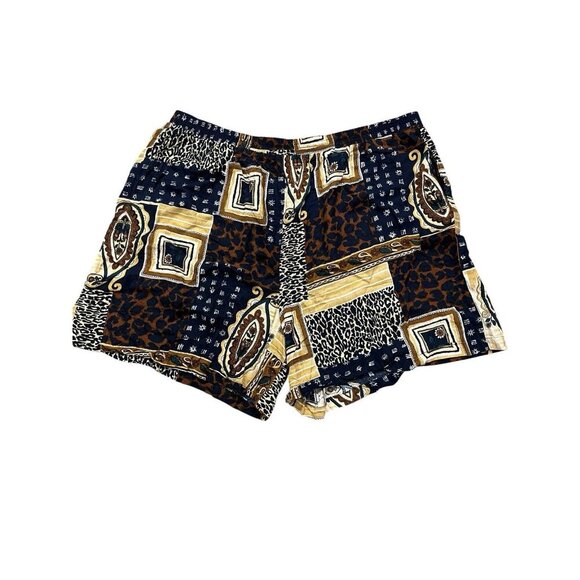 Vintage Bobbie Brooks Plus Women's Size 3X Shorts 1990's Rayon Animal Print - Picture 1 of 5